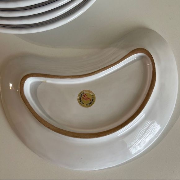 Cantagalli Firenze Pottery Bread Salad Plate Vegetables Fruit Florence Italy TWO - Picture 4 of 15